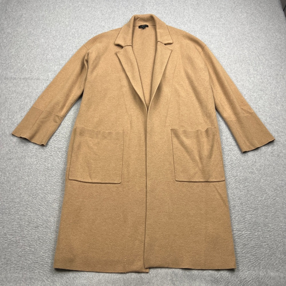J.Crew‎ Ella Sweater Blazer Womens Large Merino Wool Open Front Duster Cardigan